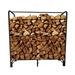 4Ft Steel Firewood Log Rack Cedar Wood Firewood Storage Holder for Fireplace