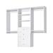 Closet Kit With Hanging Rods Shelves & Drawers - Corner Closet System - Closet Shelves - Closet Organizers And Storage Shelves (White 66 Inches Wide) Closet Shelving