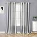 Sheer Curtains Room Decorative Vertical Stripe Voile Grommet Sheer Curtain Panels Yarn Dyed Faux Linen Textured Semi Sheer Window Drapes for Bedroom 55 W x 72 L 2 Panels Black