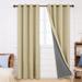 Deconovo Blackout Curtains for Bedroom 84 Inch Length 2 Panels Window Curtains Room Darkening Curtains Completely Black Out Gorommet Thermal Curtains (Khaki 52W x 84L Inch 2 Panels)