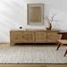 Hauteloom Olisa Wool Living Room Bedroom Area Rug - Farmhouse - Bone - 8 x 10