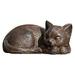 Roman Garden - Bronze Sleeping Cat Statue 3.5H Garden Collection Resin and Stone Decorative Garden Gift Home Outdoor Decor Durable Long Lasting