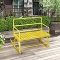 2-Person Rocking Chair Outdoor Lawn Chairs Wooden Seat Porch Rocker Chair Outdoor/Indoor Patio Rocker Chair for Garden Lawn Ironwood Rocking Chair Yellow/Liver Color
