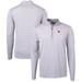 Men s Cutter & Buck Gray/White Texas State Bobcats Big & Tall Virtue Eco Pique Micro Stripe Recycled Quarter-Zip