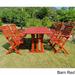 International Caravan Royal Fiji Ispica Stained Acacia Hardwood Outdoor Dining Set (Set of 5) Barn Red