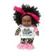 Lifelike Reborn Baby Dolls 8 inch Realistic Black Girl Newborn Real Life Baby Girl Dolls Soft Vinyl Baby Dolls with Clothes and Toy Gift for Kids Age 3+