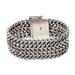 Enmeshed,'Women's Sterling Silver Wristband Bracelet from Indonesia'