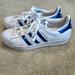 Adidas Shoes | Adidas Blue Chrome Super Stars Size 7 | Color: Blue/White | Size: 7