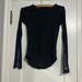 Free People Tops | Free People Women's Tops & Tees Thermals & Henleys Zip It Cuff Thermal | Color: Black/Blue | Size: Xs