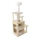 Cat Tree Sturdy Wood Cat Tree Tower Stable Structure Modern Wood Cat Condo Multi Level Design for Jumping 15lb Cats (2 Tier Cat Tree Tower)