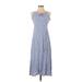 Zara Casual Dress - Midi: Blue Polka Dots Dresses - Women's Size X-Small