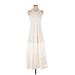 Zara Casual Dress - A-Line Scoop Neck Sleeveless: Ivory Print Dresses - New - Women's Size Small