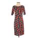 Lularoe Casual Dress - Sheath: Orange Jacquard Dresses - Women's Size Small