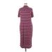 Lane Bryant Casual Dress - Midi Mock Short sleeves: Pink Print Dresses - Women's Size 14 Plus