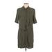 ASOS Casual Dress - Shirtdress Collared 3/4 sleeves: Green Print Dresses - Women's Size 6