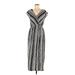B Collection by Bobeau Casual Dress - Wrap: Gray Marled Dresses - Women's Size Large