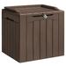 Furmax 31 Gallons Resin Lockable Deck Box w/ Lock in Brown | 21 H x 22 W x 16 D in | Wayfair WF-PHWCWX-0063-8