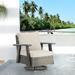 Latitude Run® Stiller Swivel Wicker Outdoor Lounge Chair Wicker/Rattan in White | 32 H x 32 W x 33 D in | Wayfair 4ECFD678CF124DA89D65DB95906B1B5D