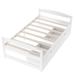 Red Barrel Studio® Brandilee Bed, Platform Bed w/ Two Drawers, Bed Frame Wood in White | 23.1 H x 40.7 W x 77.1 D in | Wayfair