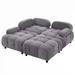 Gray Sectional - Latitude Run® Upholstery Modular Convertible Sectional Sofa Polyester | 26 H x 96 W x 65.5 D in | Wayfair