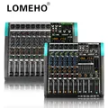 LOME00-Assad-Console Bluetooth 256 effets numériques table son 6/8 canaux centre audio 48V USB