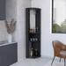 Corner Bar Cabinet Rialto, Three Shelves, Macadamia Finish,High quality and durable