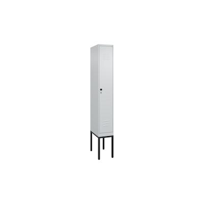 C+P Spind Classic PLUS, Gestell, 1 Abteil, HxBxT 212x30x50cm, Sicherheitsdrehriegel, Hellgrau/Hellgrau von PROREGAL Image