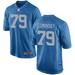 John Cominsky Men's Nike Blue Detroit Lions Throwback Custom Game Jersey
