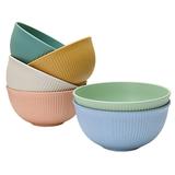 6Pcs Large Cereal Bowls Dishwasher Safe BPA Free Food Bowls Reusable Rice Noodle Soup Snack Salad Fruit Bowls Kitchen Supplies