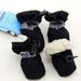 4Pcs Waterproof Pet antiskid Shoes Warm Puppy Boots Winter Dog Cat Snow Boots