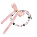 Farfi Pet Neck Chain Bow-knot Fashion Costume Accessories Imitation Pearl Necklace Cat Dog Collar for Kitten (Green L)
