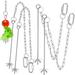 4Pcs Chicken Veggies Skewer Hanging Chain Feeder Toy Fruit Holder Coop Accessories for Pet Chicks