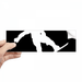 Jumping Skateboarding Sport Black Outline Rectangle Bumper Sticker Notebook Window Decal