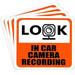 in Car Camera Recording Sticker Dash Cam Video Label Driving Recorder Sticker Orange 4inch 8Pcs