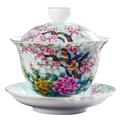 NUOLUX 1 Set Tea Cup Ceramic Teapot Flower Bird Design Teapot Retro Tea Set Tea Ware