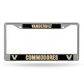 Rico Industries NCAA Vanderbilt Commodores 12 x 6 Chrome Frame With Decal Inserts - Car/Truck/SUV Automobile Accessory