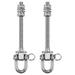 Set of 2 Heavy Duty Swing Hanger 1800LB Capacity M10 x 9.3 Swing Bolts Stainless Steel Swing Hooks for Wood and Steel Beam Yoga Hammock Chair Punching Bag Porch Swing Sets Seat