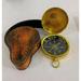 Nautical Sundial Dolland London Compass Brass London Compass with Leather case Vintage Maritime Navigational Compass Antique Marine Functional Compass Handmade Dolland London Pocket Compass