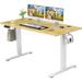 Miekor Electric Height Adjustable Standing Desk Sit to Stand Ergonomic Computer Desk Yellow 55 x 24 W2US158