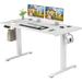 Miekor Electric Height Adjustable Standing Desk Sit to Stand Ergonomic Computer Desk White 55 x 24 W2US110