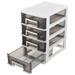 Drawer Storage Cabinet Type Closet Stackable Desk Drawers Plastic Clear Container for Office Transparent Organizer Unit