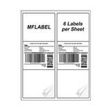 MFLABEL 3-1/3 x 4 Shipping Address Labels FBA Labels 6-UP Sticker Labels White Shipping Labels Easy to Peel Address Labels for Laser/Ink Jet Printer 6 Per Page (150 Labels 25 Sheets)
