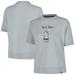 Women's 2024 U.S. Open FootJoy Heather Gray Alternate Logo French Terry Cropped Short Sleeve Sweatshirt