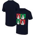 Men's Ripple Junction Navy Elf Pop Art Squares Holiday Graphic T-Shirt