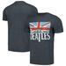 Unisex Gray The Beatles Distressed British Flag T-Shirt