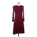 American Eagle Outfitters Casual Dress - DropWaist: Burgundy Solid Dresses - Women's Size X-Small