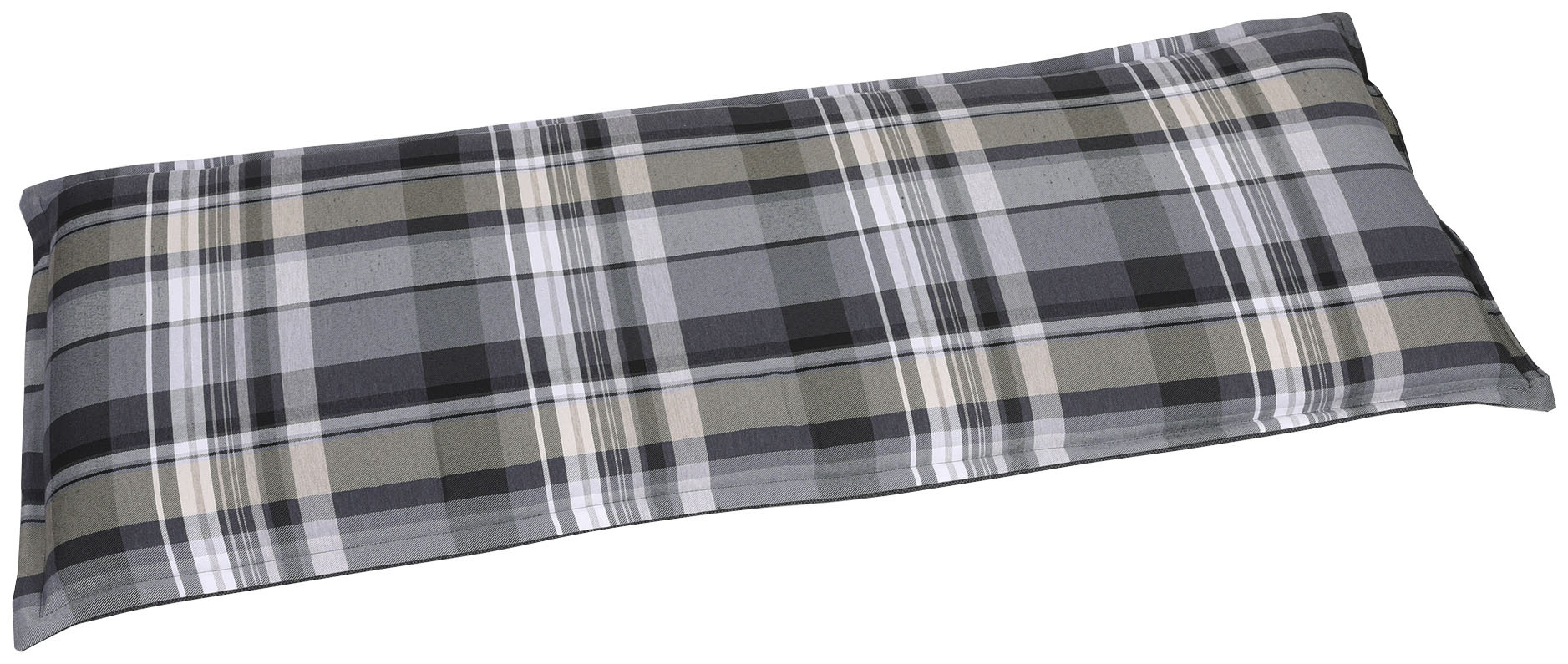 Bankauflage GO-DE "2-Sitzer", grau (grau, creme), B:115cm H:6cm T:48cm, Polyester, Polyurethan, Polsterauflagen, 115x48 cm