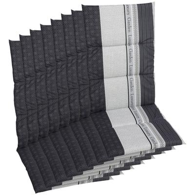 Hochlehnerauflage GO-DE "Amalfi", grau, B:48cm H:4cm T:118cm, Polyester, Baumwolle, Polyurethan, Polsterauflagen, 118x48 cm Image