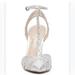 Jessica Simpson Shoes | Jessica Simpson Silver Wisata T-Strap Pointy Toe Wedding Bridal Heels Size 11/43 | Color: Silver | Size: 11