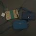 Coach Bags | Coach Bags X3. Small Blue Cross Body Bag. Teal Wristlet, Blue Wallet | Color: Blue | Size: Os